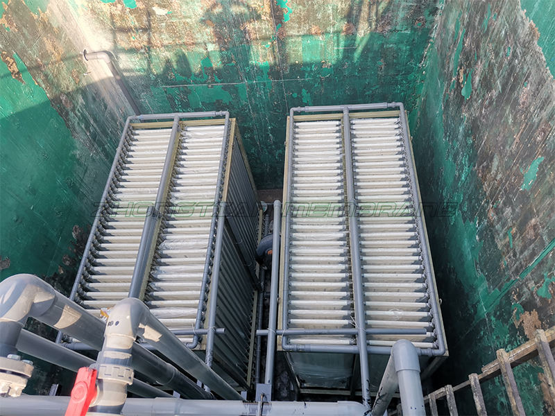 500噸高濃度化工廢水MBR膜組安裝現(xiàn)場(chǎng)（三）