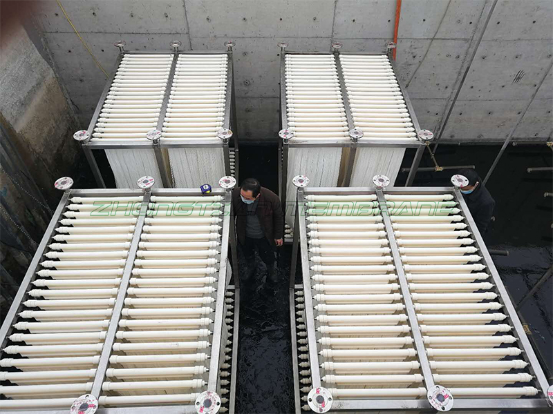 400噸垃圾滲濾液MBR膜組安裝現(xiàn)場（三）